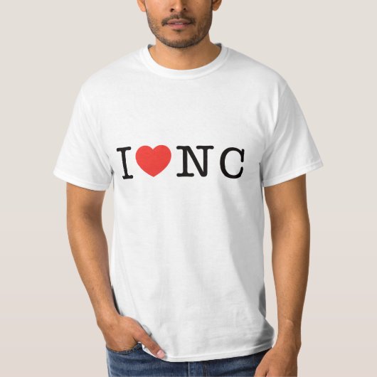 Ik hou van North Carolina T-shirt (Voorkant)