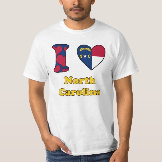 Ik hou van North Carolina T-shirt (Voorkant)