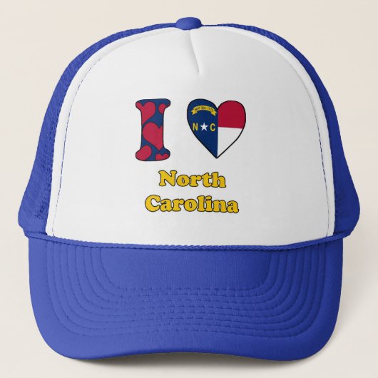 Ik hou van North Carolina Trucker Pet (Voorkant)