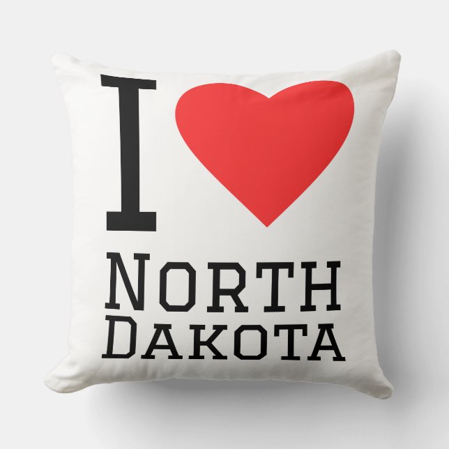 Ik hou van North Dakota Kussen (Voorkant)