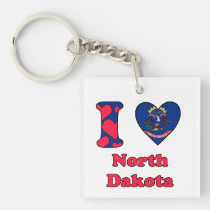 Ik hou van North Dakota Sleutelhanger