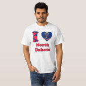 Ik hou van North Dakota T-shirt (Voorkant volledig)