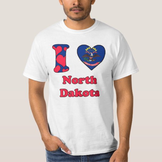 Ik hou van North Dakota T-shirt (Voorkant)