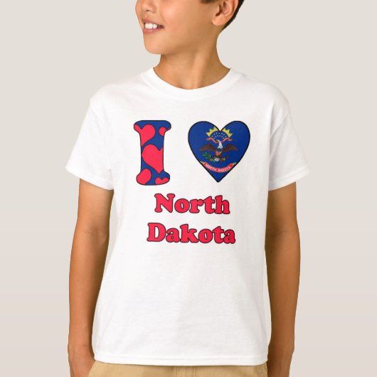 Ik hou van North Dakota T-shirt (Voorkant)