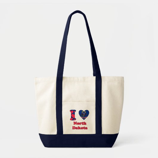 Ik hou van North Dakota Tote Bag (Voorkant)