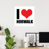 Ik hou van Norwalk Poster (Thuiskantoor)