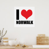 Ik hou van Norwalk Poster (Keuken)