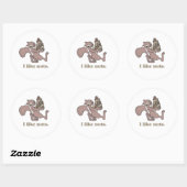 Ik hou van noten ronde sticker (Vel)