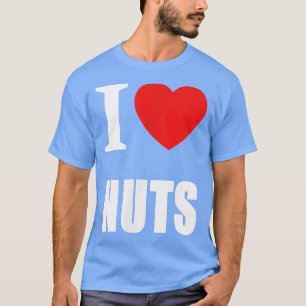 Ik hou van noten voor mannen en studenten vegetari t-shirt