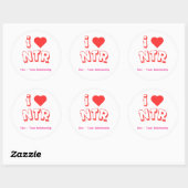 Ik hou van NTR Ronde Sticker (Vel)