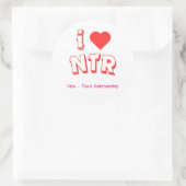 Ik hou van NTR Ronde Sticker (Tas)