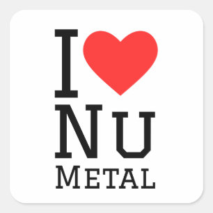 Ik hou van Nu metal Vierkante Sticker