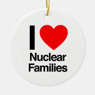 ik hou van nucleaire families keramisch ornament