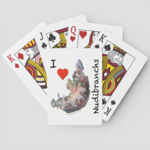Ik hou van Nudibranchekaarten voor klassieke afspe Pokerkaarten