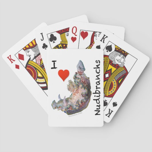 Ik hou van Nudibranchekaarten voor klassieke afspe Pokerkaarten (Achterkant)