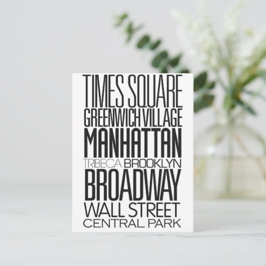 Ik hou van NY Briefkaart (Staand voorkant)