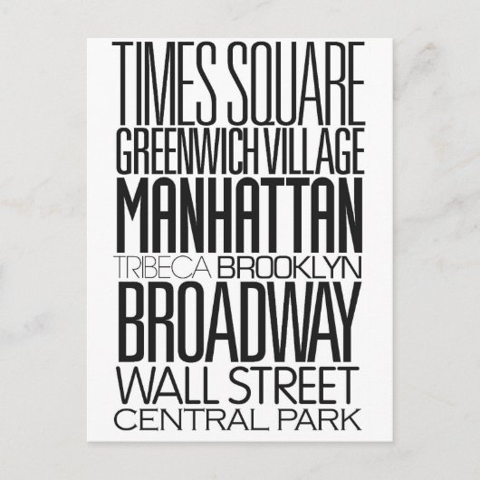 Ik hou van NY Briefkaart (Voorkant)