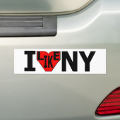 Ik hou van NY Bumpersticker (Op auto)