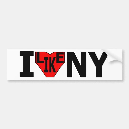 Ik hou van NY Bumpersticker (Voorkant)