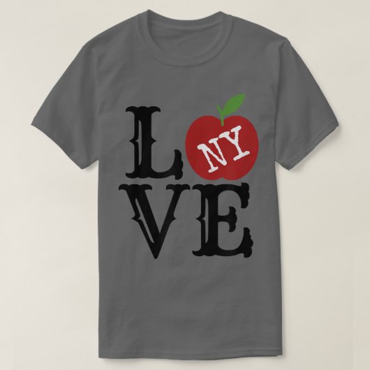 Ik hou van NY met appleNew York shirt (Design voorkant)