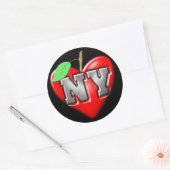Ik hou van NY Ronde Sticker (Envelop)