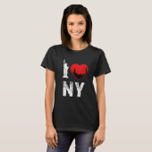 Ik hou van NY Shirt, vrouwelijk shirt, New York Ci T-shirt (Voorkant volledig)