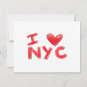 Ik hou van NYC Classic Kaart (Achterkant)