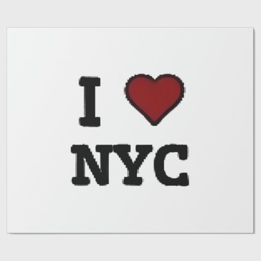 Ik hou van NYC hart Cadeaupapier (Vlak)