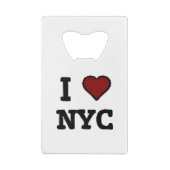 Ik hou van NYC hart Creditkaart Flessenopener (Achterkant)