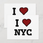 Ik hou van NYC hart Informatiekaartje (Voorkant / Achterkant)