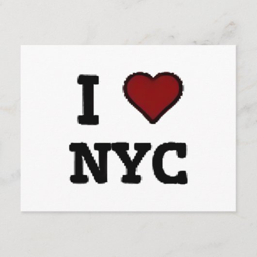 Ik hou van NYC hart Informatiekaartje (Voorkant)