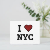 Ik hou van NYC hart Informatiekaartje (Staand voorkant)