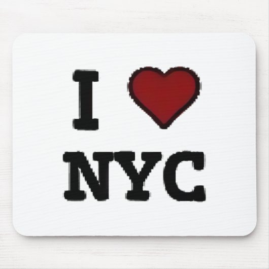Ik hou van NYC hart Muismat (Voorkant)