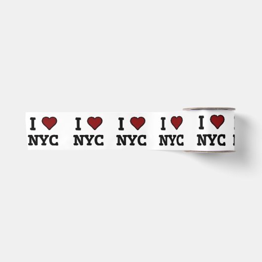 Ik hou van NYC hart Satijnen Lint (Voorkant)