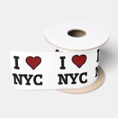 Ik hou van NYC hart Satijnen Lint (Spoel)
