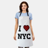 Ik hou van NYC hart Schort (Gedragen)