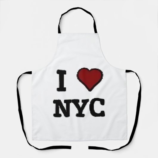 Ik hou van NYC hart Schort (Voorkant)