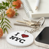 Ik hou van NYC hart Sleutelhanger (Voorkant Rechts)