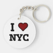 Ik hou van NYC hart Sleutelhanger (Achterkant)