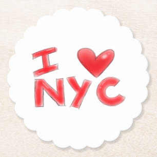 Ik hou van NYC Klassieker Kartonnen Onderzetters