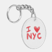 Ik hou van NYC Klassieker Sleutelhanger (Voorkant Links)