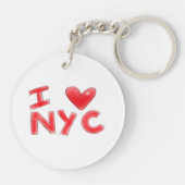 Ik hou van NYC Klassieker Sleutelhanger (Achterkant)