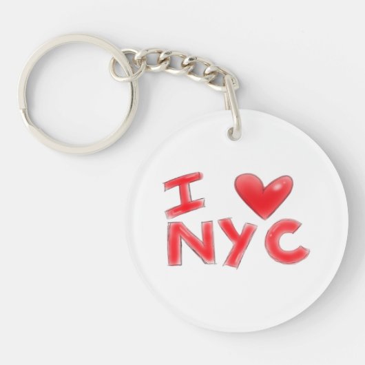 Ik hou van NYC Klassieker Sleutelhanger (Voorkant)