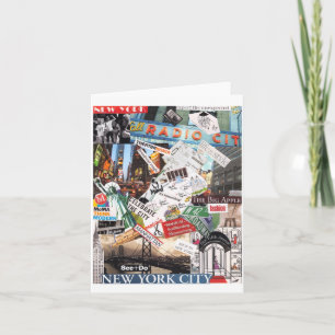 Ik hou van NYC-notecard Kaart