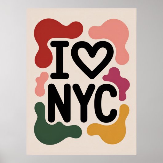 Ik hou van nyc pop art poster (Voorkant)