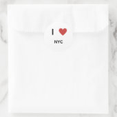 Ik hou van NYC Ronde Sticker (Tas)