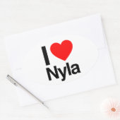 ik hou van nyla ovale sticker (Envelop)