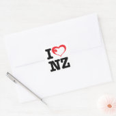 Ik hou van NZ Vierkante Sticker (Envelop)
