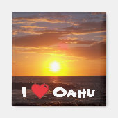 Ik hou van Oahu Magneet (Voorkant)