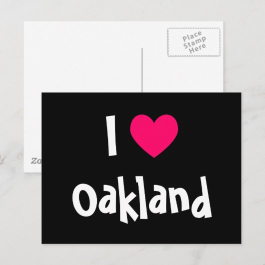 Ik hou van Oakland Briefkaart (Voorkant / Achterkant)